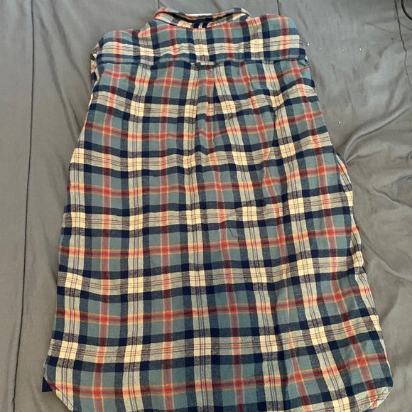 Denim & Flower Long Sleeve Flannel Shirt - Picture 2 of 2